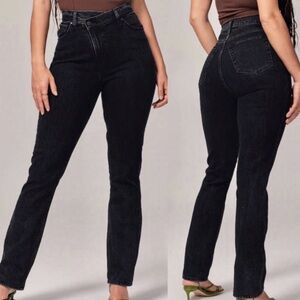 Abercrombie & Fitch Black Straight Leg Jeans